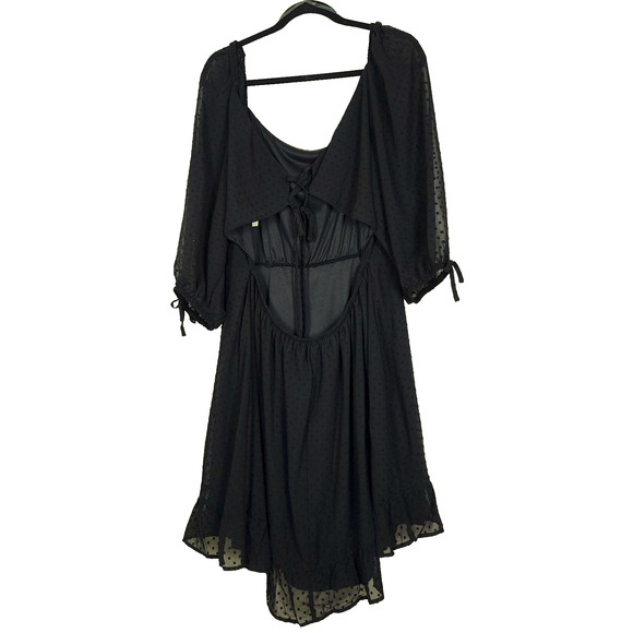 Speechless Lacey Long Sleeve Black Dress Size 2XL - Picture 2 of 7